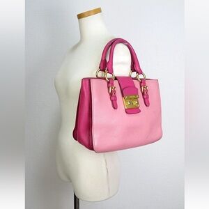 Miu Miu Pink Satchel with Gold Hardware